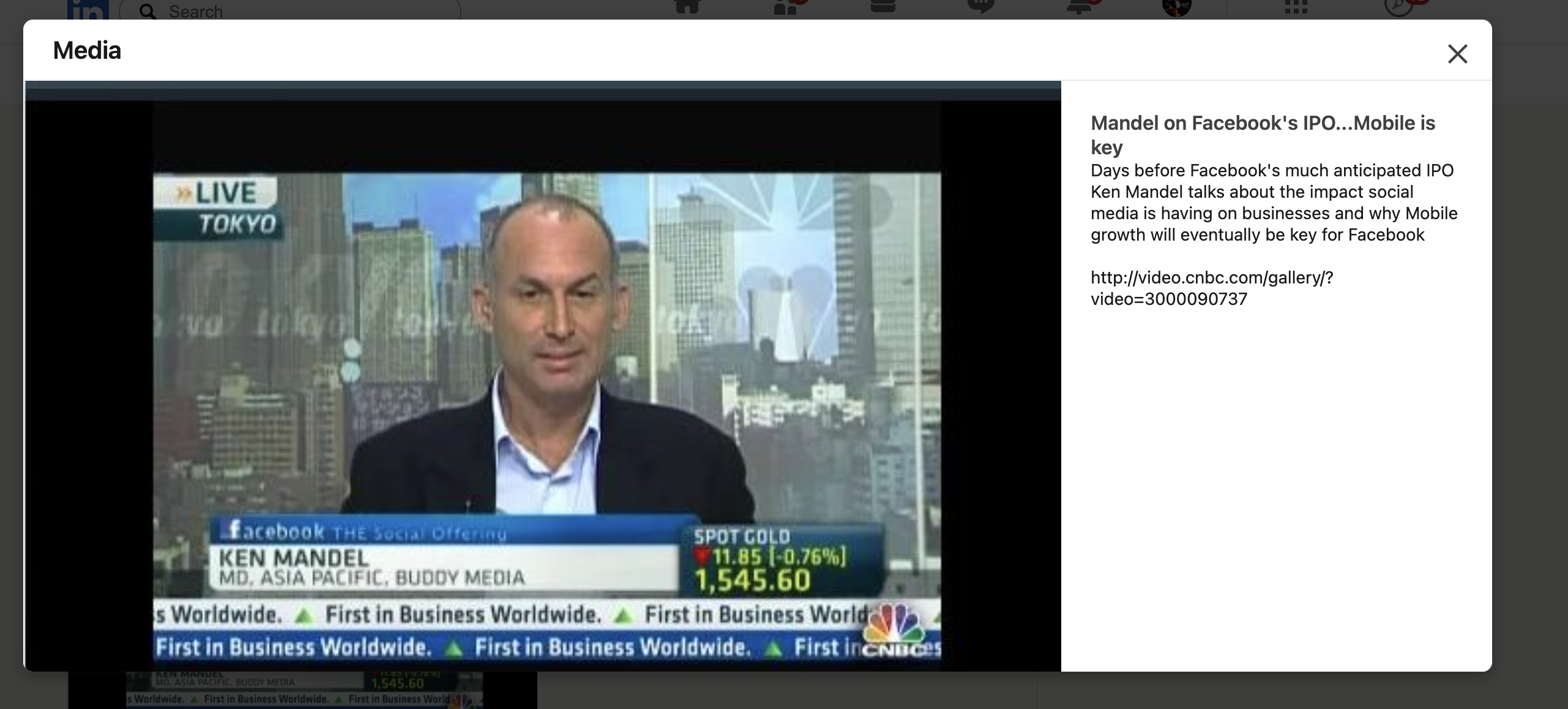 Ken Mandel on CNBC — Live from Tokyo